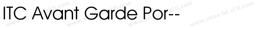 ITC Avant Garde Por-字体转换